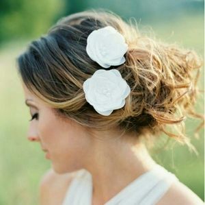 Bridal Flower Hair Pins Set of 2. Wedding Flower H